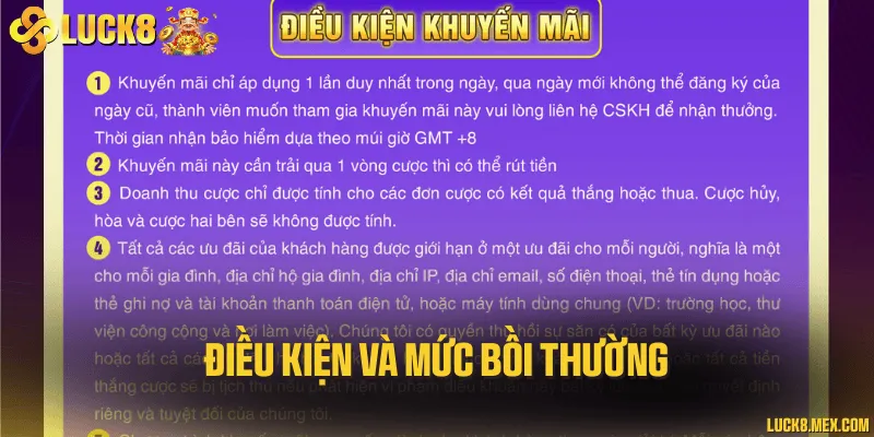 Điều kiện và mức bồi thường
