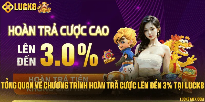 Tổng quan về chương trình hoàn trả cược lên đến 3% tại LUCK8