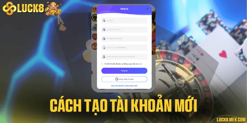 Đăng ký tài khoản LUCK8 nhanh gọn với vài bước đơn giản